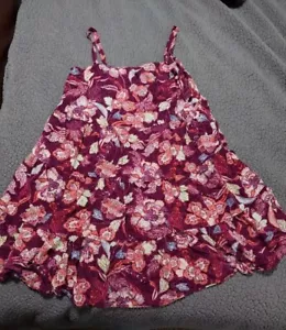 Old Navy prendisole donna rosso floreale con tasche e spalline regolabili taglia L - Foto 1 di 4