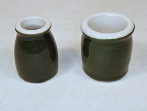 Restaurant China Two Individual Creamers Green - Picture 1 of 4