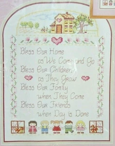 Vintage 1998 Janlynn Bless Our Children Kreuzstich-Set NEU im Paket L@@K - Bild 1 von 3