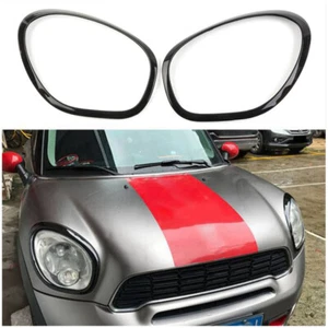 Black Headlight Trim Ring Bezel Cover For MINI R60 Cooper Countryman 2011-2016 - Picture 1 of 9