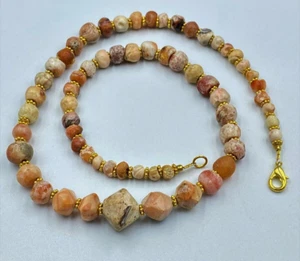 Antiguo collar de cuentas antiguas de cornalina del Himalaya nepalí del valle del Indo - Imagen 1 de 12