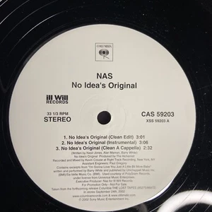 NAS No Idea's Original 12" OG PROMO 2002 #CAS 59203 Sehr guter Zustand + - Bild 1 von 2