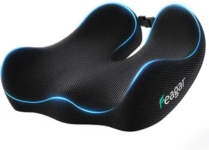 Large Ergonomic Seat Cushion - Thick Full Wrap Memory Foam Office Chair Cushion - Picture 1 of 8