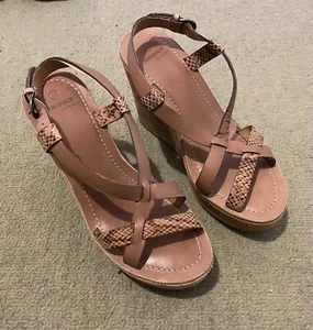 Bronx So Today Suede Beige Block Strappy Heels Size UK 5 EU 38 - Picture 1 of 6