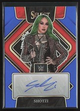 2022 PANINI SELECT WWE SHOTZI AUTO BLUE PRIZM #D 22/49