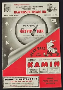 1957 SEASON - PITTSBURGH PIRATES vs PHILADELPHIA PHILLIES - SCORECARD - CLEMENTE - Picture 1 of 11