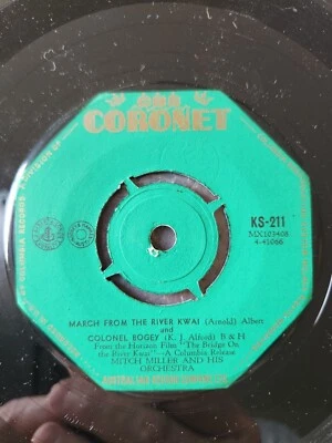 Mitch Miller "March From The River Kwai (Colonel Bogey)" 1958 CORONET Oz 7"45rpm - Image 1 of 3