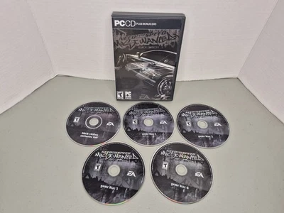 Need for Speed: Most Wanted - Black Edition (PC, 2005) 5 Discs No Manual  - Image 1 of 3