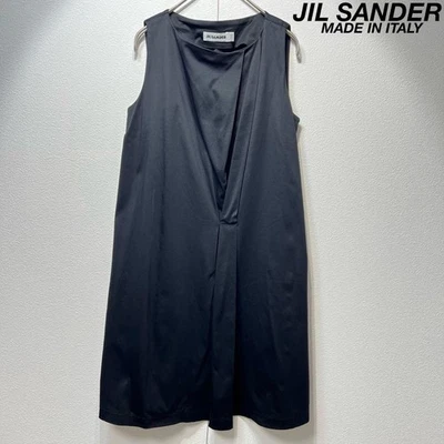 JIL SANDER Vestido Modificado Sin Mangas Diseño Línea A en Negro Foto 1 de 4