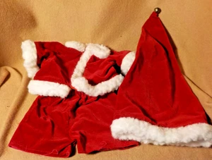 Weihnachten 3 teiliges Weihnachtsmann Outfit für einen Bären - Bild 1 von 3