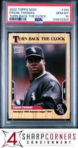 2022 TOPPS NOW TURN BACK THE CLOCK #194 FRANK THOMAS HOF POP 1 PSA 10 - Picture 1 of 3