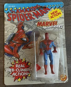 NEU Seltene 1991 ToyBiz Marvel Actionfigur Spider-Man Web-Climbing Action - NOC - Bild 1 von 17
