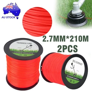 2x 2.7MM X 210M COMMERCIAL USE TRIMMER LINE MOWING Whipper Snipper Cord Rope AU - Picture 1 of 10