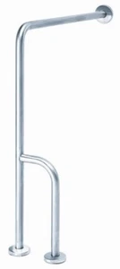 Wand -> Bodenhaltegriff mit extra Stutzstange links Edelstahl - Bild 1 von 1
