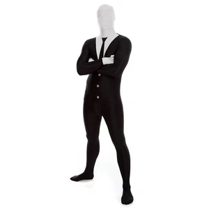 Slender Man Costume Adult Halloween  2ND SKIN BODY SUIT MORPHSUIT VARIOUS SIZES! - Picture 1 of 7