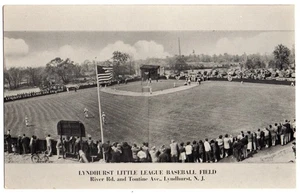Lyndhurst, NJ New Jersey old Postcard, Little League Baseball Field - Imagen 1 de 2