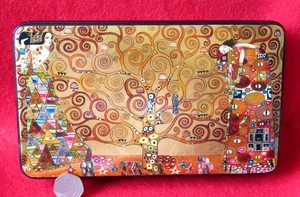 Unique Large Gold Leaf Box Klimt The Tree of life Expectation Embrace signed ART - Picture 1 of 10
