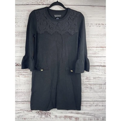 Jessica Howard Dress Women's Small Black Pullover Lace Knit Long Sleeve NWT - Image 1 of 4