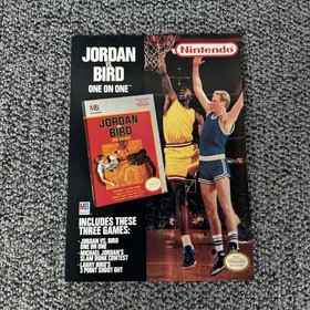1988 Jordan vs Bird One on One Nintendo NES Advertisement Vintage Print Ad