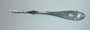 Antique Silverplate Nut Pick – Ornate Floral Scroll Design – Elegant Flatware - Picture 1 of 6