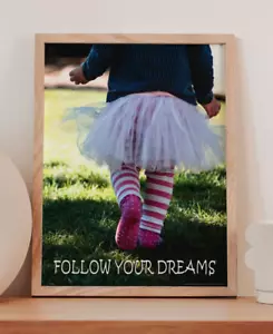 Póster motivacional de ballet estampado artístico para niñas habitación clase estudio decoración de pared regalo - Imagen 1 de 9