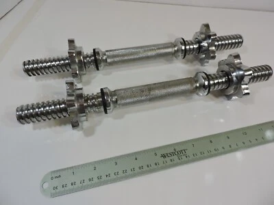 14" Dumbbell Handles Adjustable Barbell Bar with Star Collars 1" Standard Plate - Image 1 of 3