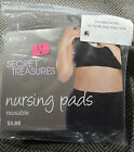 Secret Treasures Nursing Pads 6 pack NIP Reusable White Absorbent Cotton 