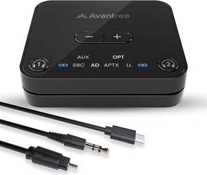 Avantree Audikast 3 - Bluetooth 5.3 Transmitter for TV with Optical or AUX Audio - Picture 1 of 6
