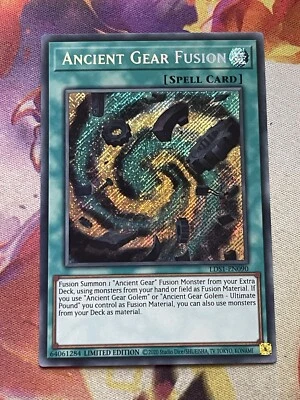 Tarjeta Yugioh Ancient Gear Fusion LDS1-EN090 Foto 1 de 2