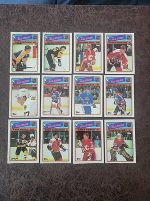 1988-89 Topps 12-card All Star Hockey Sticker Set - Wayne Gretzky, Mario Lemieux - Image 1 of 4