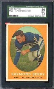 1958 TOPPS #120 RAYMOND BERRY SGC 7.5 COLTS *DS15587 - Picture 1 of 2