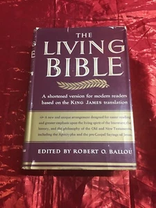 The Living Bible Shortened For Modern Readers 1952 Ed Ballou VIKING HC Apocrypha - Picture 1 of 7