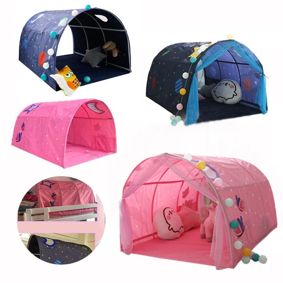 Tenda túnel cama cabine infantil sonho infantil berço dossel mosquiteiro - Imagem 1 de 4