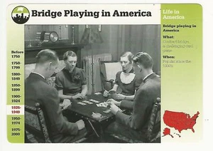 Tarjeta Grolier 1995, Story of America, #92,10 Bridge Playing in America - Imagen 1 de 1