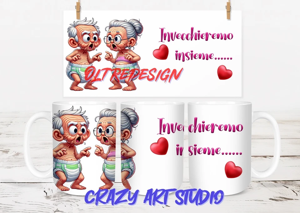 Tazza personalizzata con foto IDEA REGALO ceramica  nonni love - Immagine 1 di 1