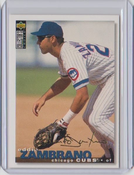 1995 Collector's Choice Gold Signature Parallel #207 Eddie Zambrano Chicago Cubs - Image 1 of 1