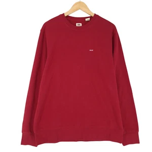 Levi's Sweatshirt Pullover Herren Burgunderrot Baumwolle Re1 Größe L - Bild 1 von 8