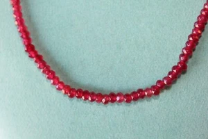 DARK RED GARNET 2X4MM 18 INCH NECKLACE - Bild 1 von 4