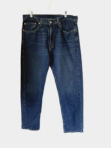 Levis 505 Jeans Mens Size 36 x 32 Straight Leg Blue Jeans Dark Wash Blue Denim - Picture 1 of 5