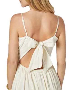 Joie Womens Ivory Spaghetti Strap Square Neck Maxi Party Fit + Flare Dress SZ S - Picture 1 of 6