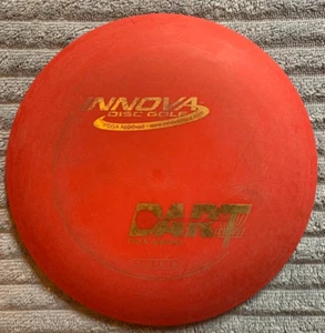 ** Putter de golf Innova DX disco de dardos rojo con letras doradas sólidas 7/10 - Imagen 1 de 2