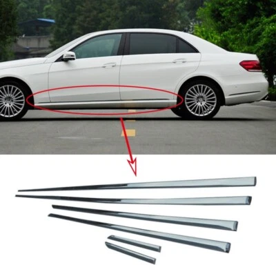 6Pcs Chrome Exterior Door Trim Right Side For Mercedes Benz E-class W212 2009~16 - Image 1 of 4