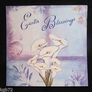 Leanin Tree Easter Greeting Card Flowers Floral Purple White Multi Color E28 - Picture 1 of 2