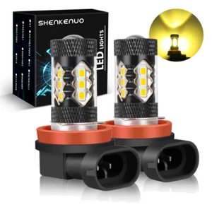 H11/H8 LED Bulbs 3000K Golden Yellow Super Bright Fog Light DRL Light High Power - Picture 1 of 17