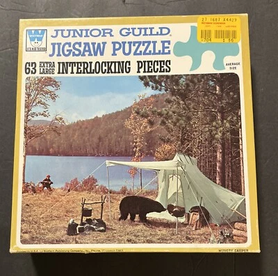 Rompecabezas Whitman Junior Guild - 63 XL PIEZAS. “Cámper Hungry” #4429 De colección Completa Foto 1 de 4