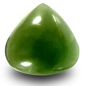 20.44 ct Fair Pear Cabochon Cut (19 x 19 mm) Olive Green Un-Heated Serpentine - Picture 1 of 1