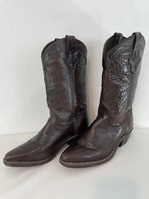 Botas de Vaquero Abilene Para Mujer 6 1/2 Cuero Marrón Hechas en EE. UU. Rodeo Occidental Foto 1 de 4