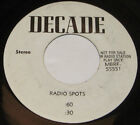 The BEATLES DECADE Radio Spots 1 côté 1974 faux WLP PROMO DJ 45 NEUF COMME NEUF