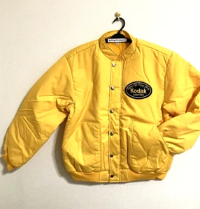 Vintage Kodak japan Men's Color Film Jacket yellow size M Polyester in hand - Picture 1 of 13