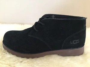 UGG Reiley Classic Black Suede Boots US 4 Boys 1016056K - Picture 1 of 10